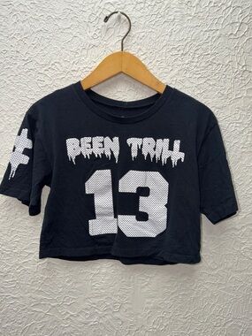 Black Kids' 'Been Trill' Graphic Crop Tee - White Print